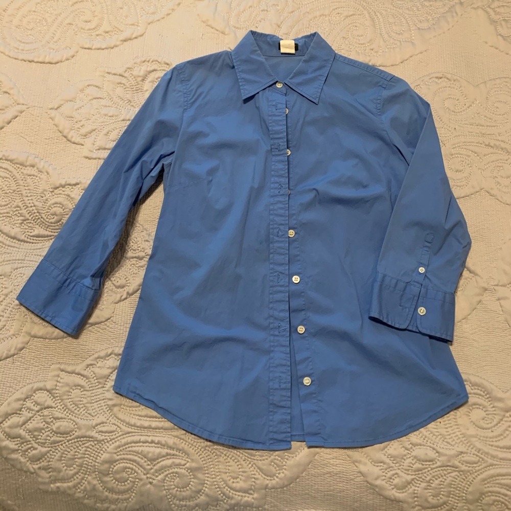 J.Crew Blur Button up 3/4” Sleeve Size M